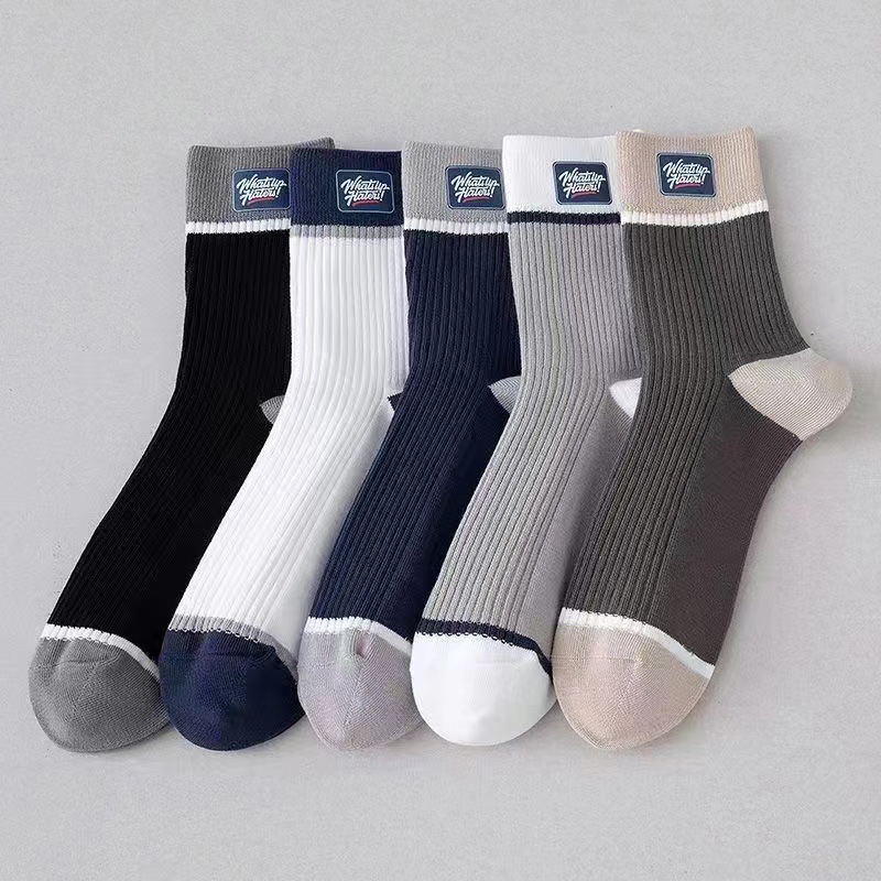 Спортивные носки для экипажа 3 пары многоцветной хлопковой смеси Comfort Fit